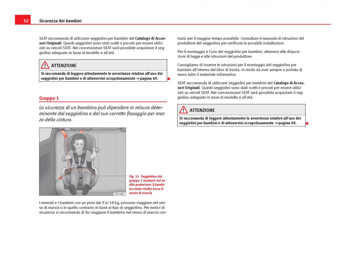 Seat Leon III 3 manuale del proprietario / page 54