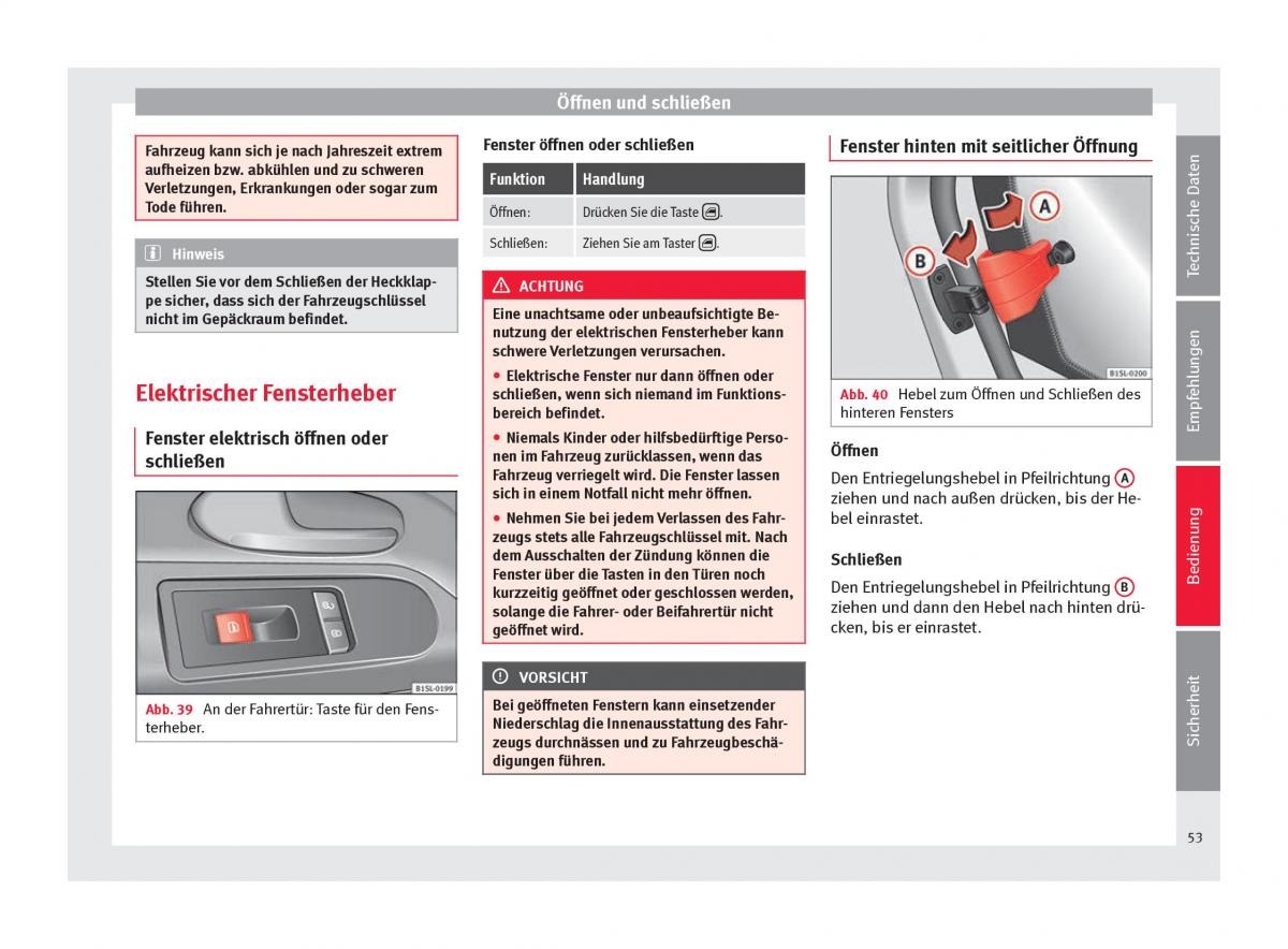 Seat Mii Handbuch / page 55