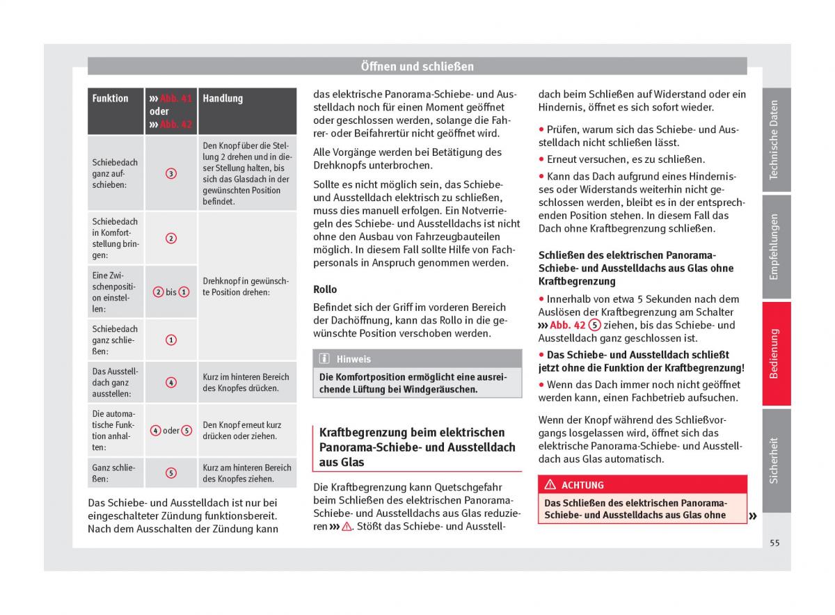 Seat Mii Handbuch / page 57