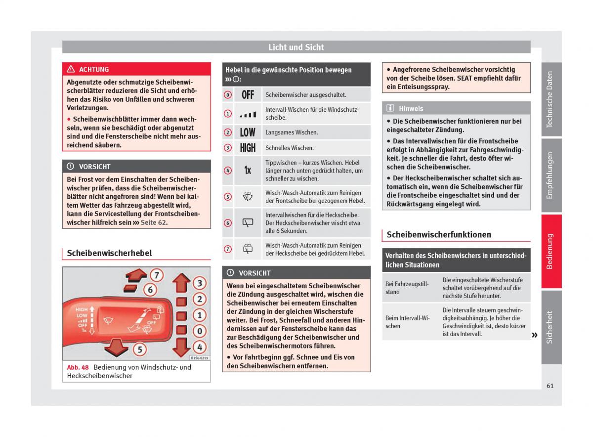 Seat Mii Handbuch / page 63