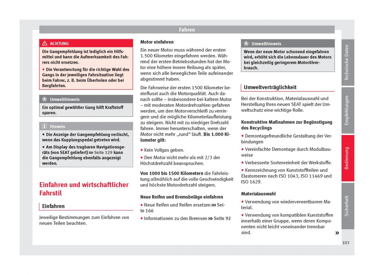 Seat Mii Handbuch / page 105