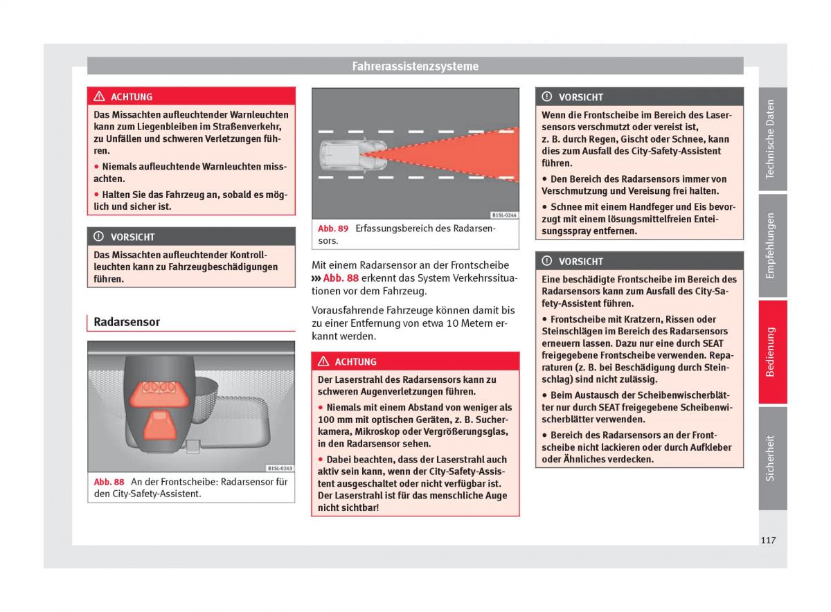 Seat Mii Handbuch / page 119