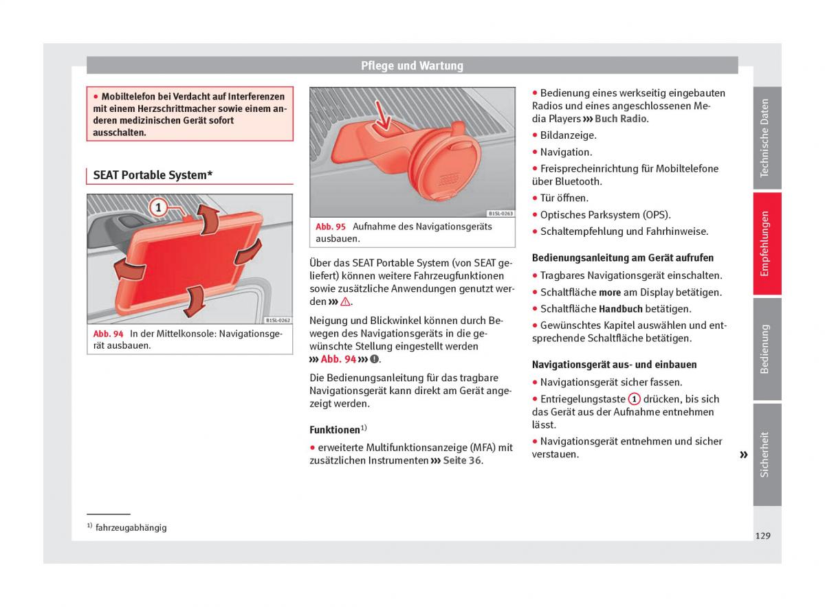 Seat Mii Handbuch / page 131