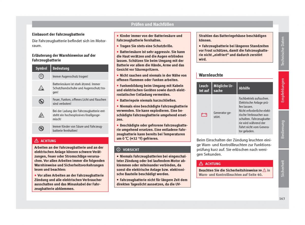 Seat Mii Handbuch / page 165