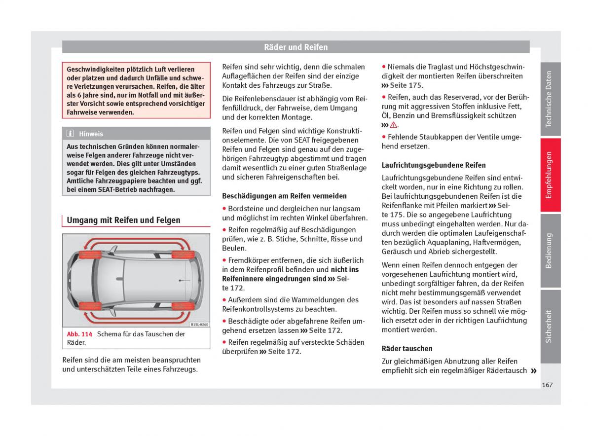 Seat Mii Handbuch / page 169