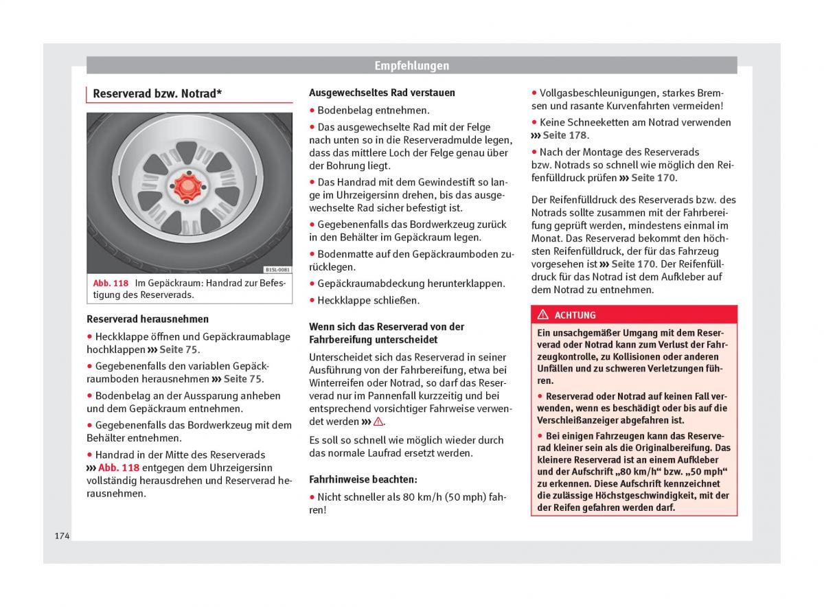 Seat Mii Handbuch / page 176