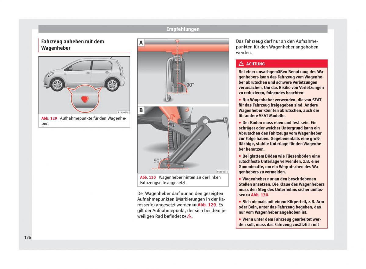 Seat Mii Handbuch / page 188