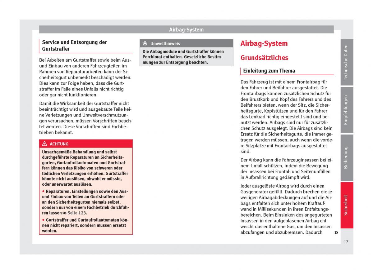 Seat Mii Handbuch / page 19