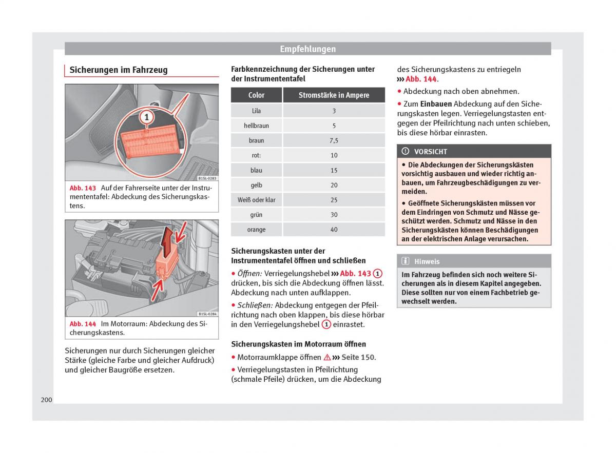 Seat Mii Handbuch / page 202