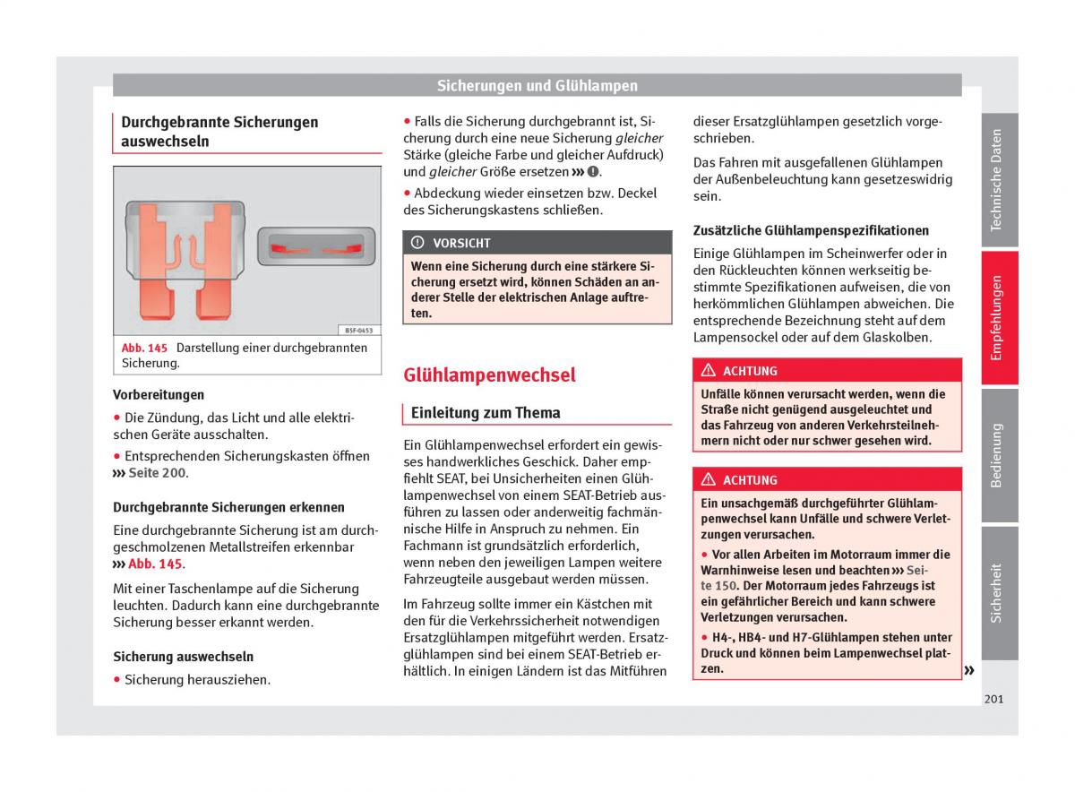 Seat Mii Handbuch / page 203