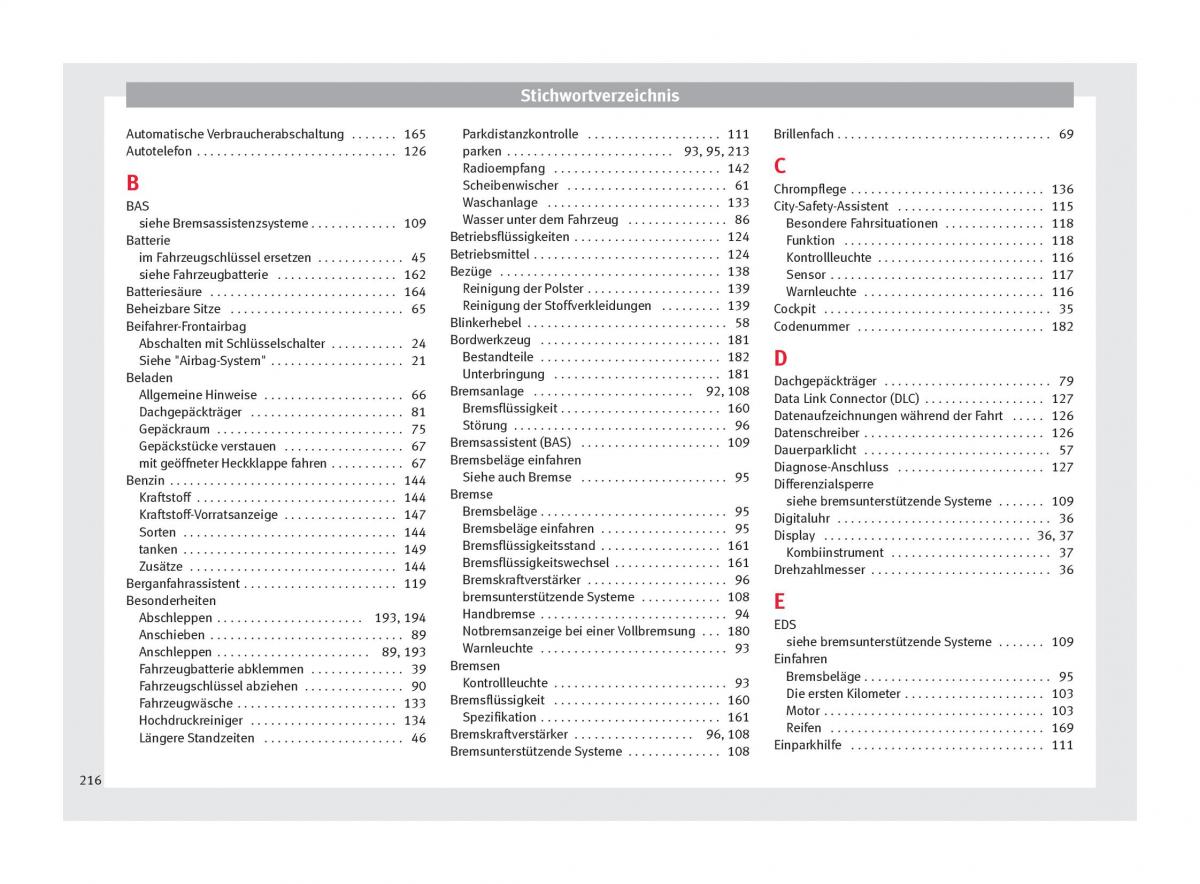 Seat Mii Handbuch / page 218