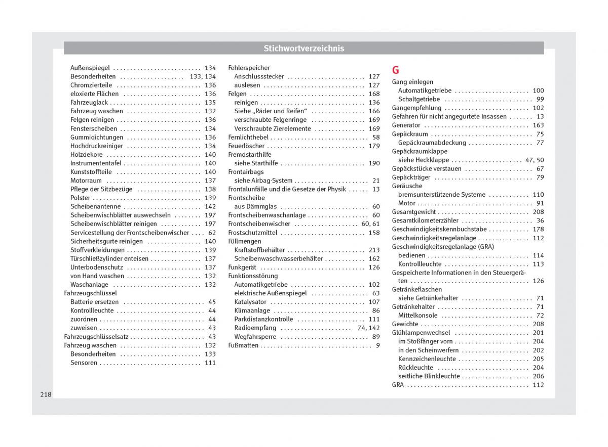 Seat Mii Handbuch / page 220