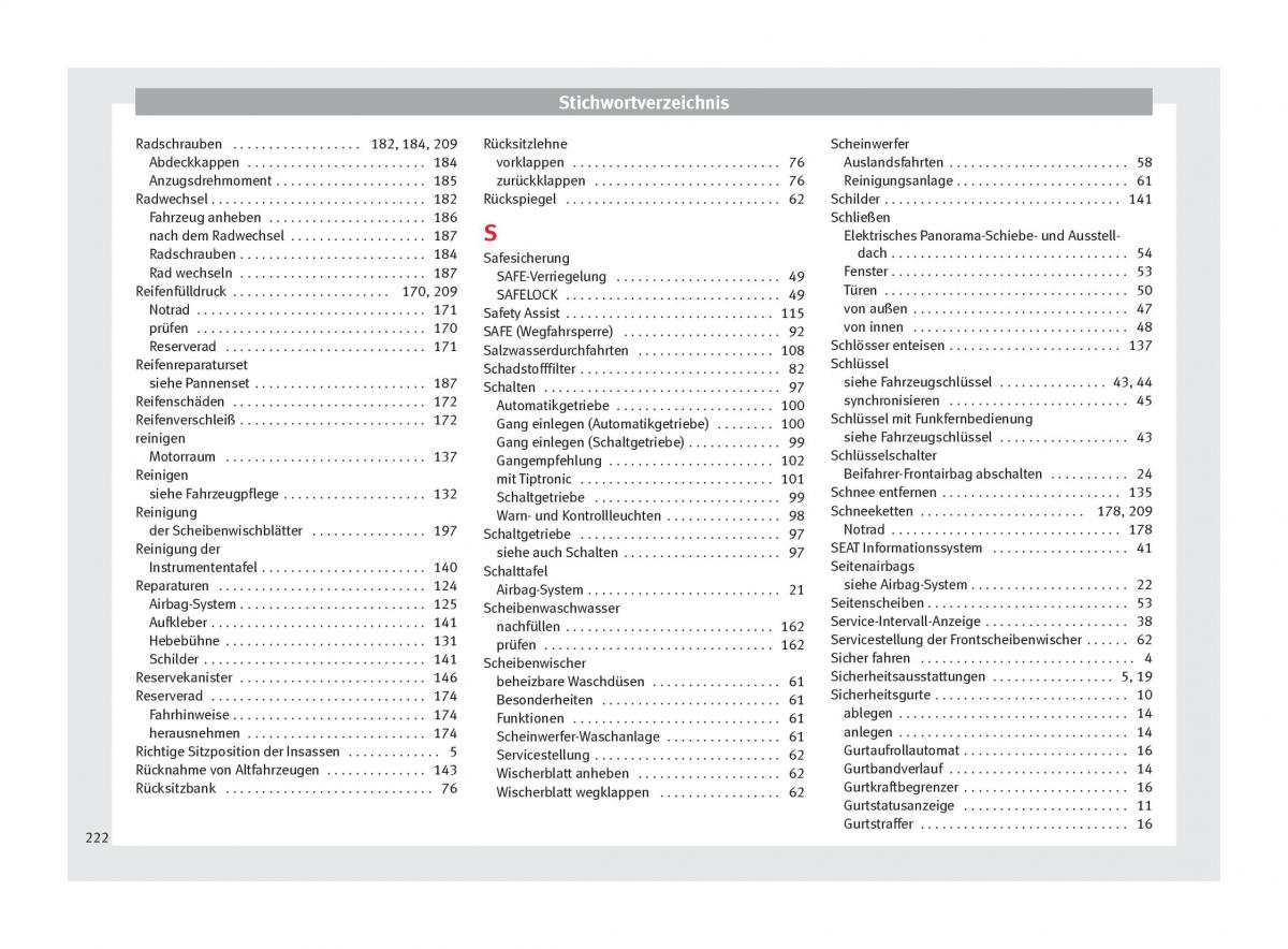 Seat Mii Handbuch / page 224