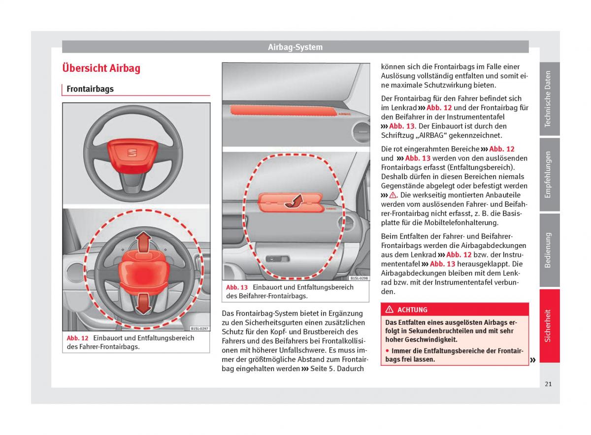 Seat Mii Handbuch / page 23