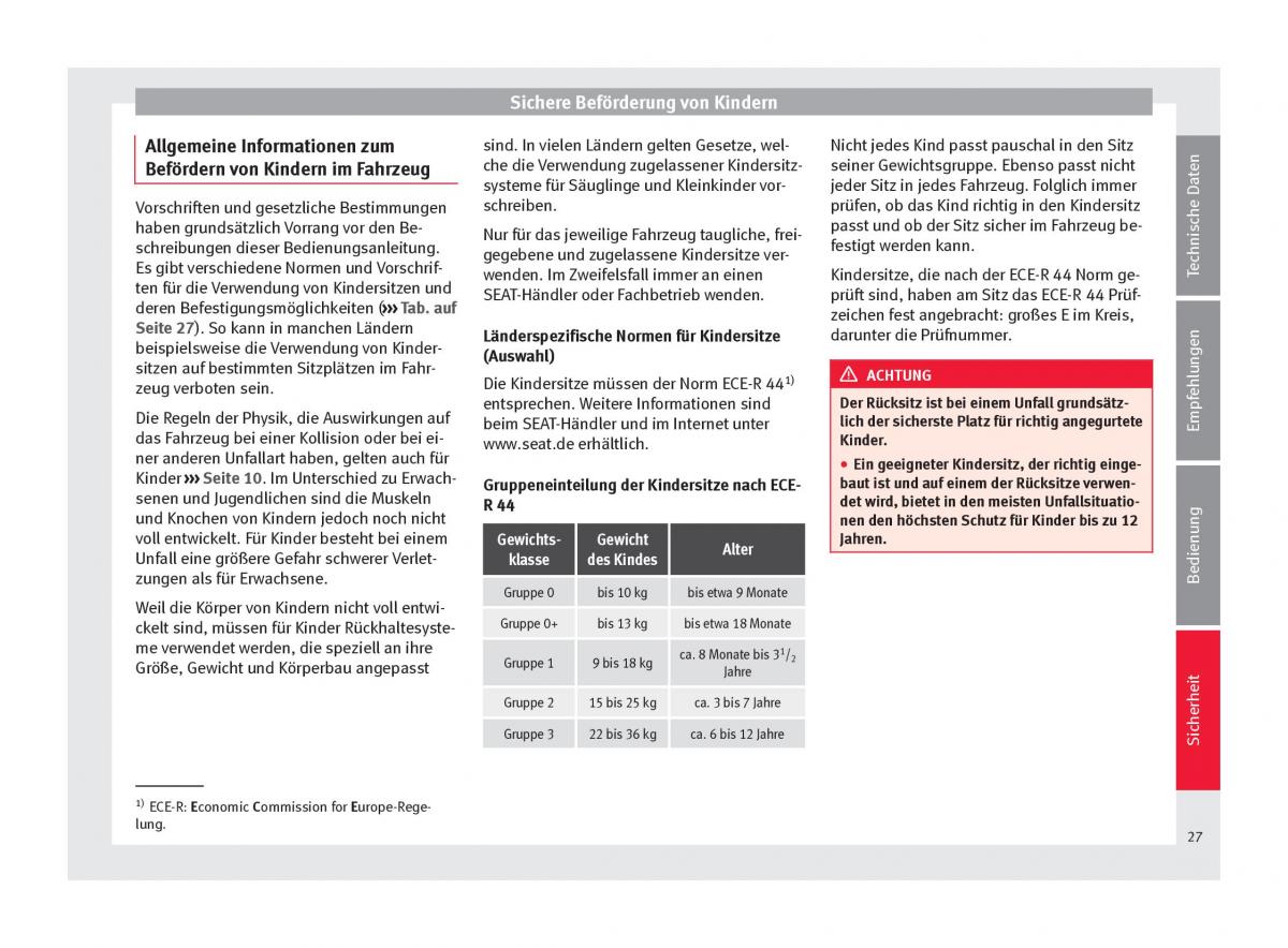 Seat Mii Handbuch / page 29