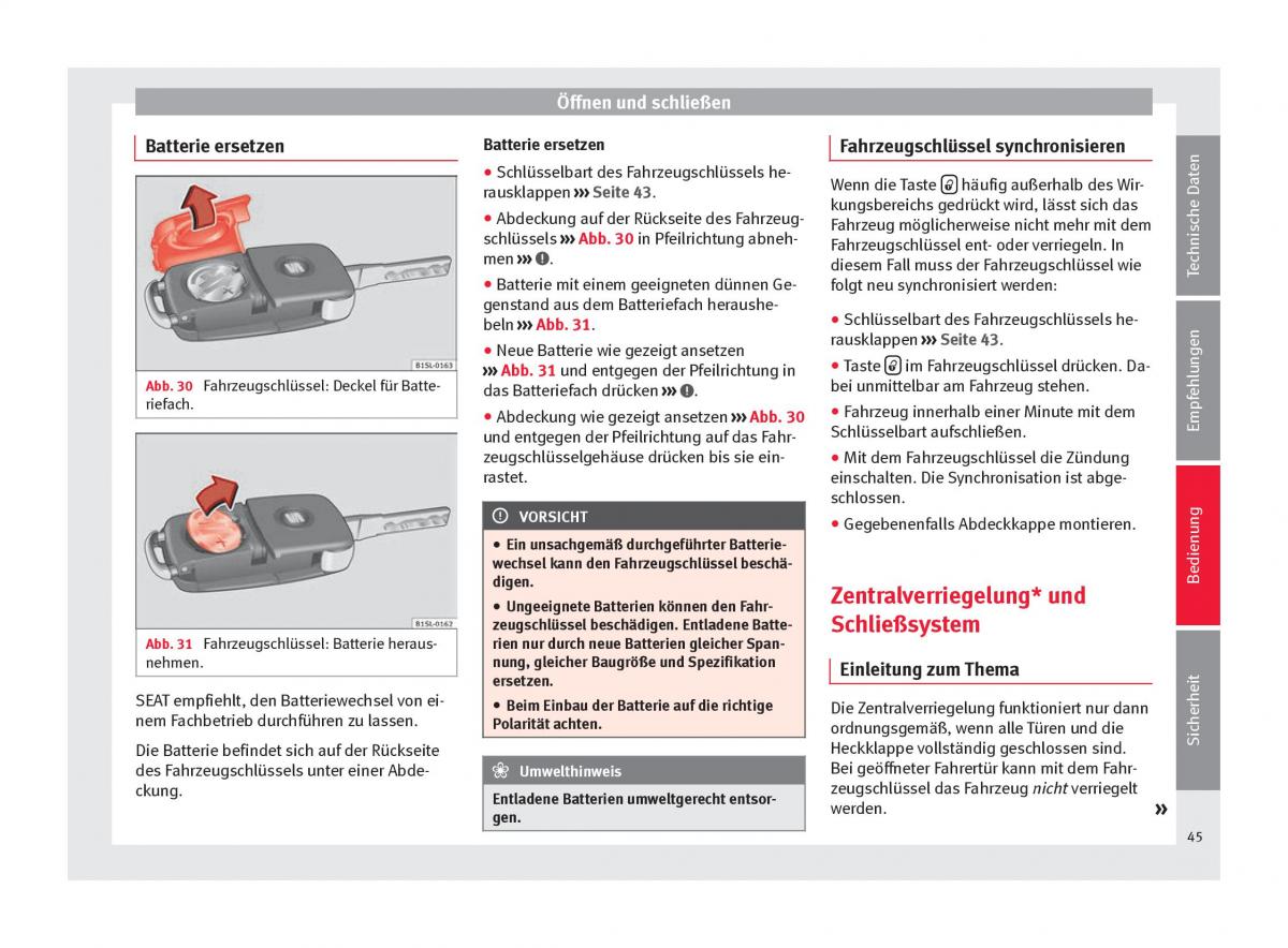 Seat Mii Handbuch / page 47