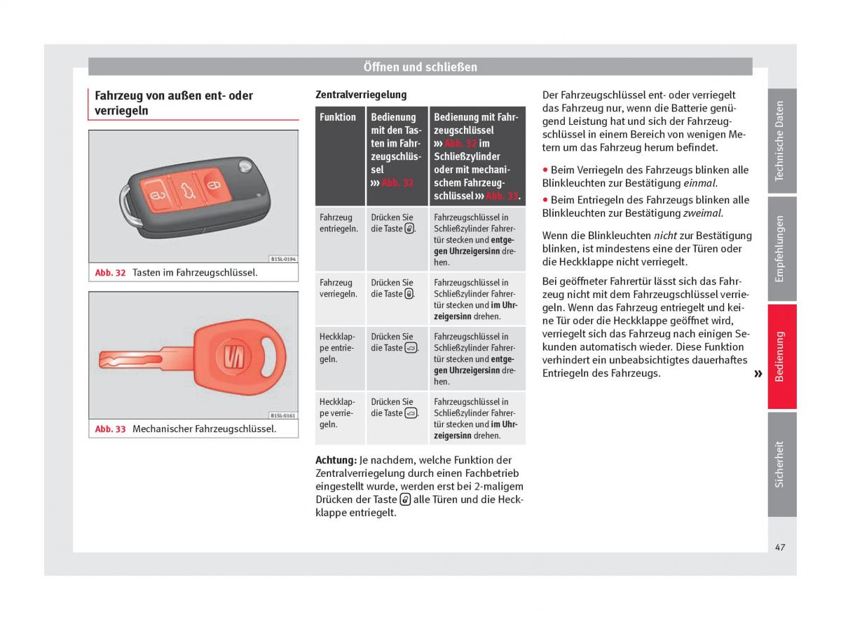 Seat Mii Handbuch / page 49