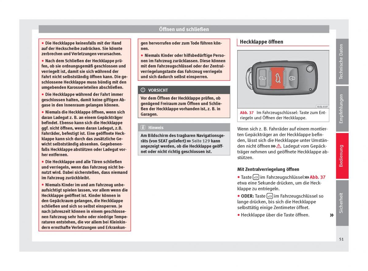 Seat Mii Handbuch / page 53