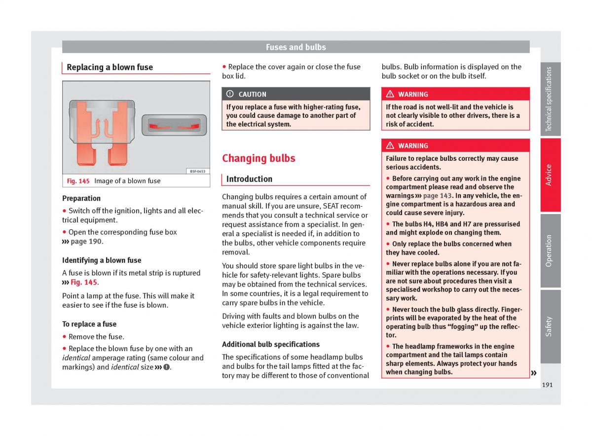 manual seat mii seat mii owners manual / page 193