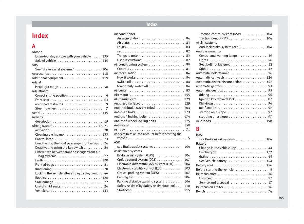 manual seat mii seat mii owners manual / page 207