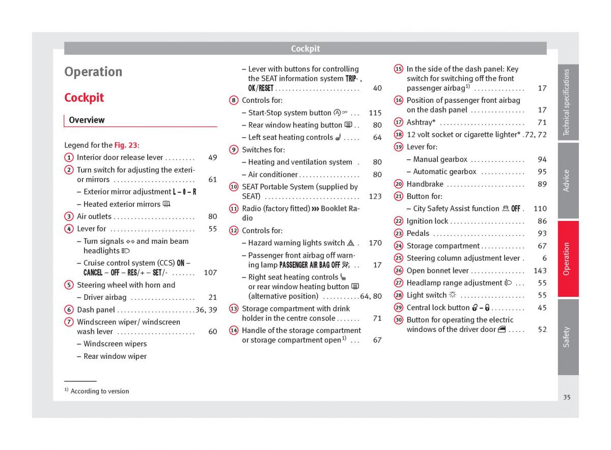 manual seat mii seat mii owners manual / page 37