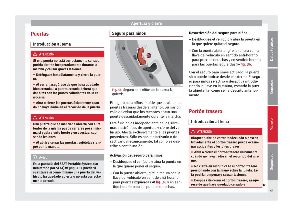 Seat Mii manual del propietario / page 55