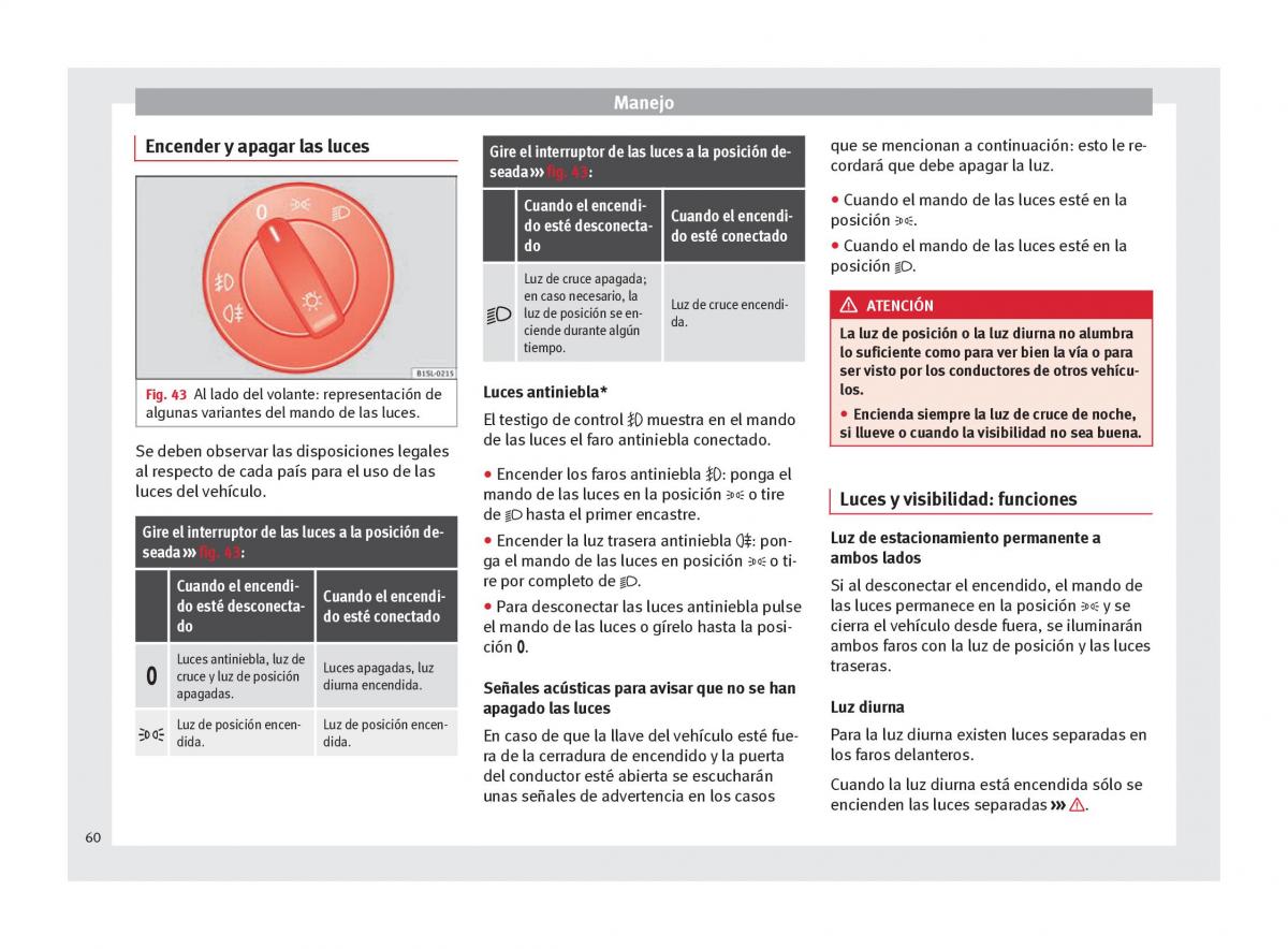 Seat Mii manual del propietario / page 62