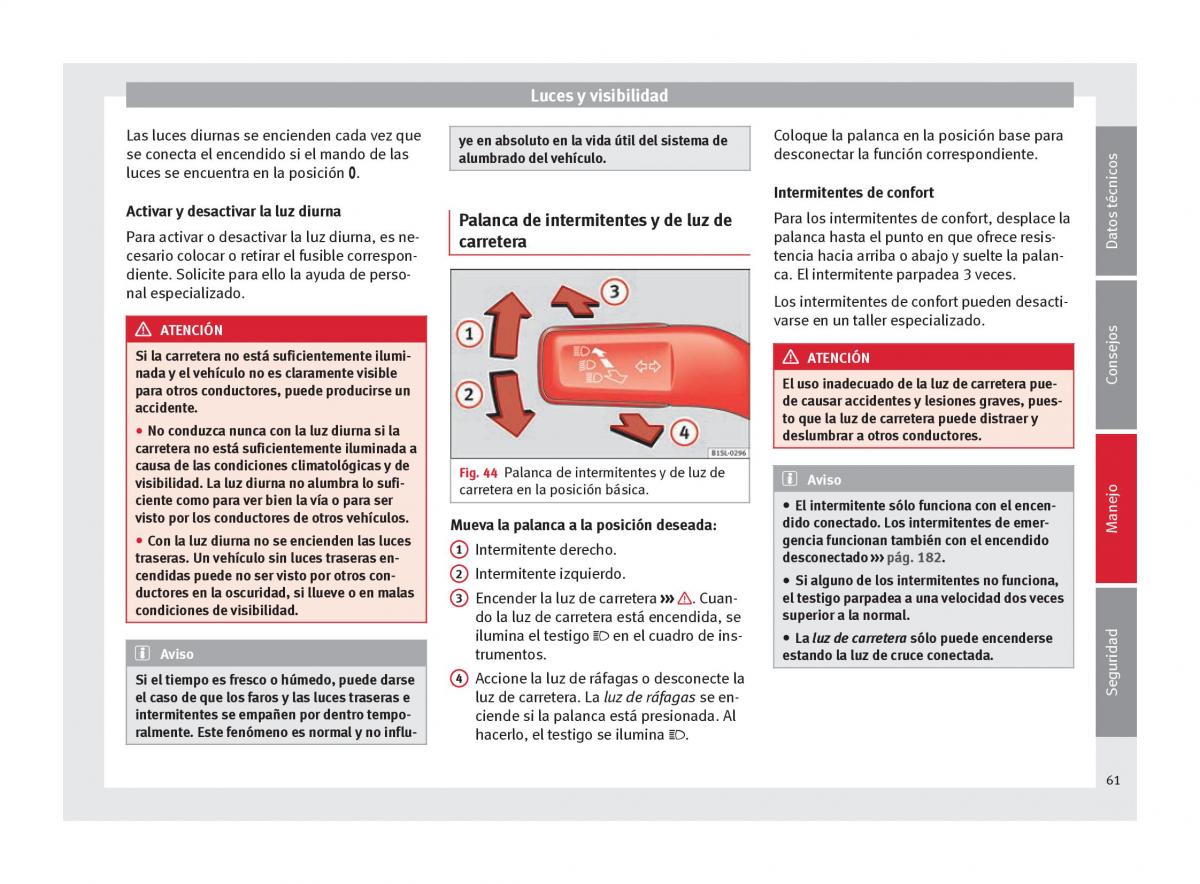 Seat Mii manual del propietario / page 63