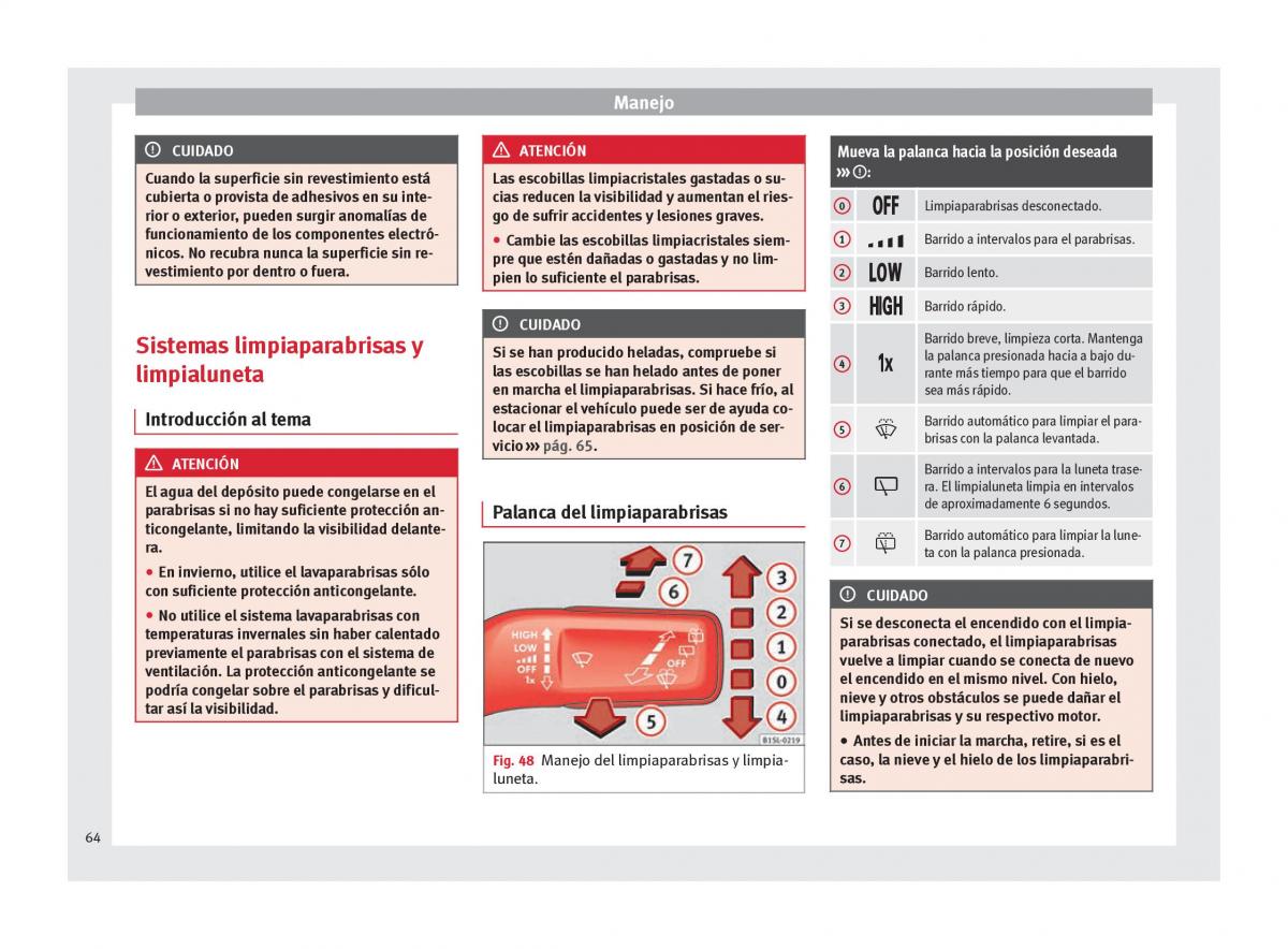 Seat Mii manual del propietario / page 66