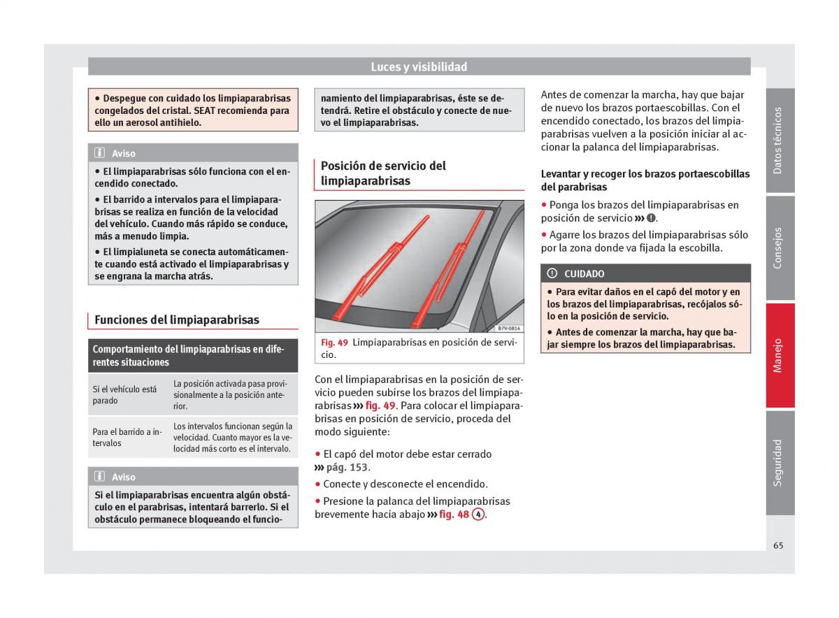 Seat Mii manual del propietario / page 67