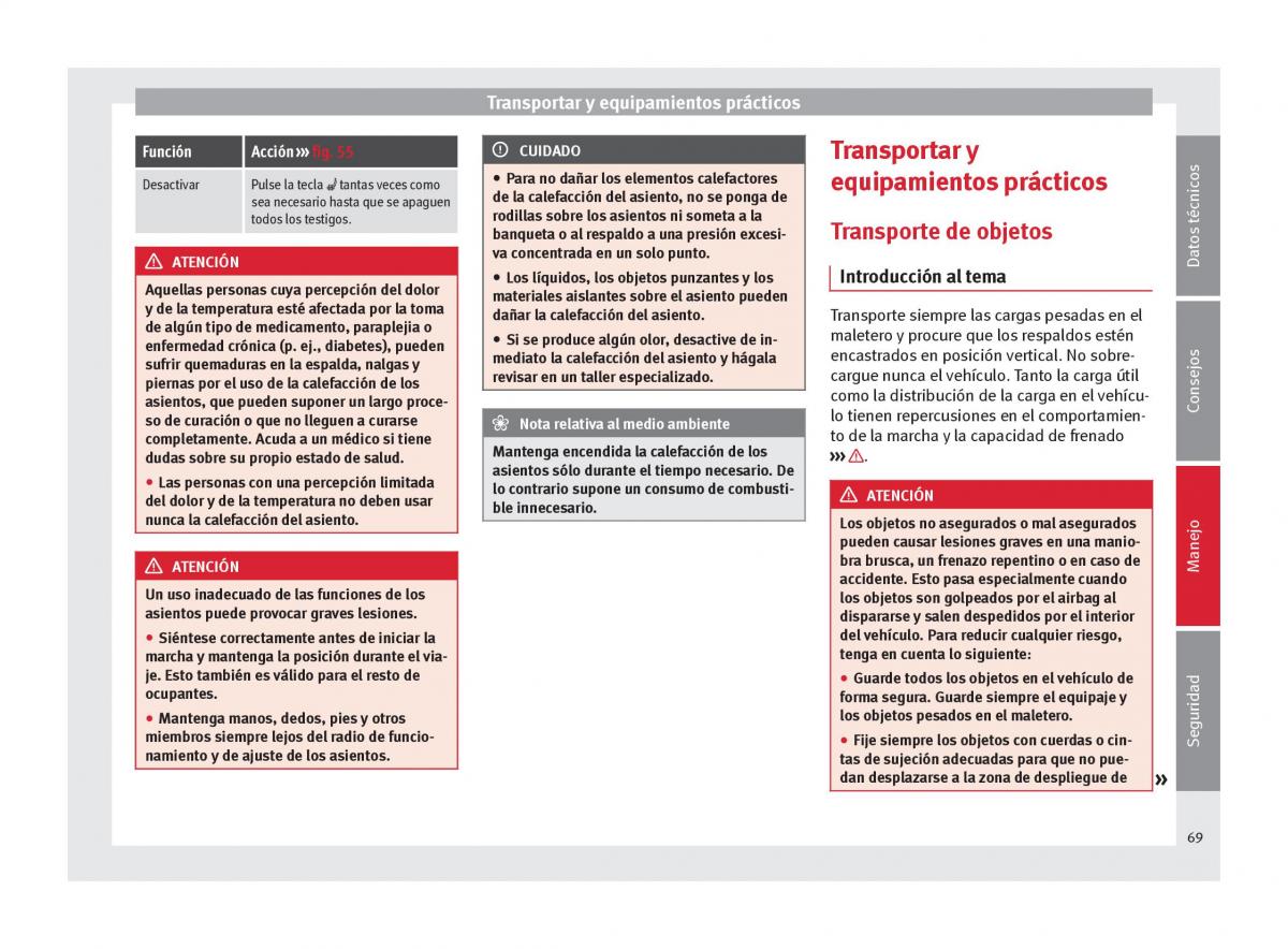 Seat Mii manual del propietario / page 71