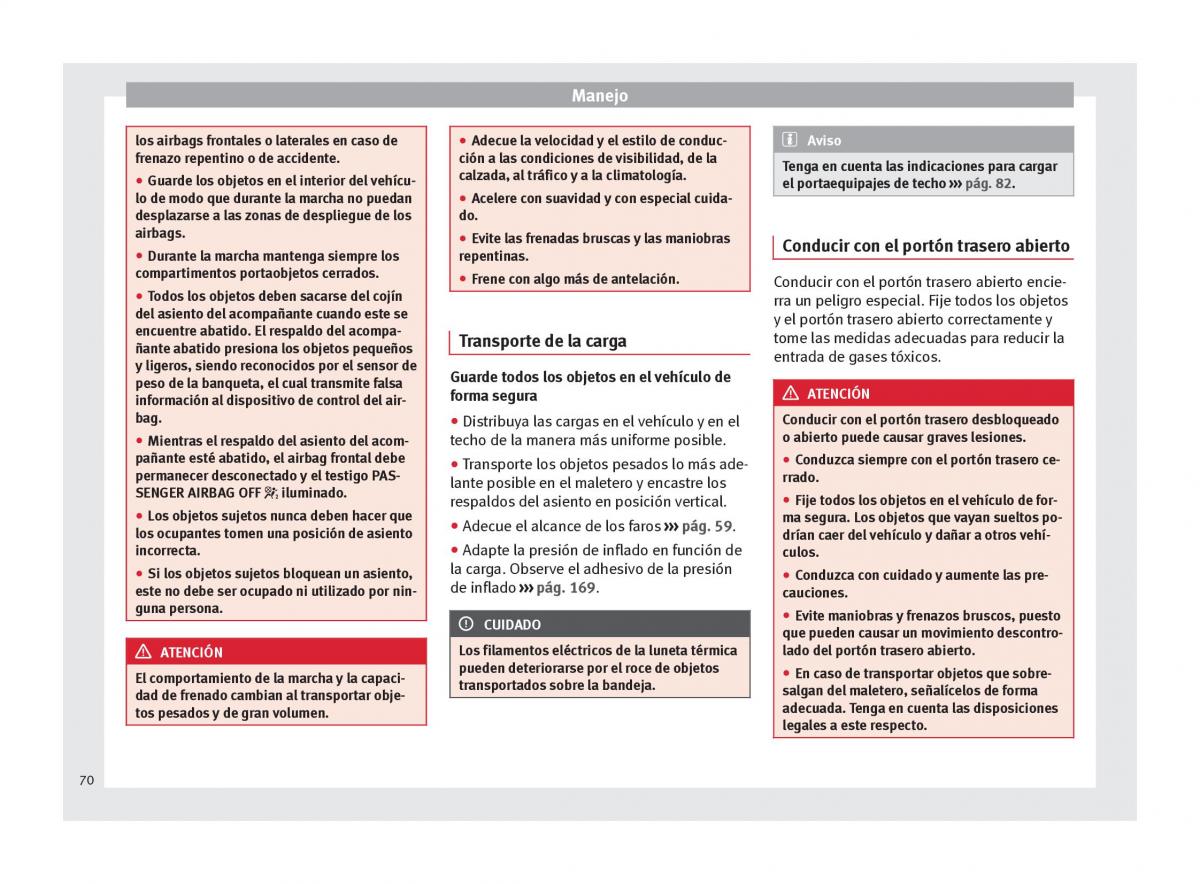 Seat Mii manual del propietario / page 72