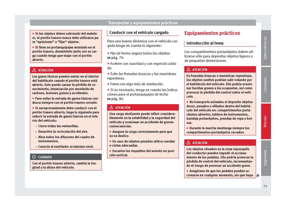 Seat Mii manual del propietario / page 73