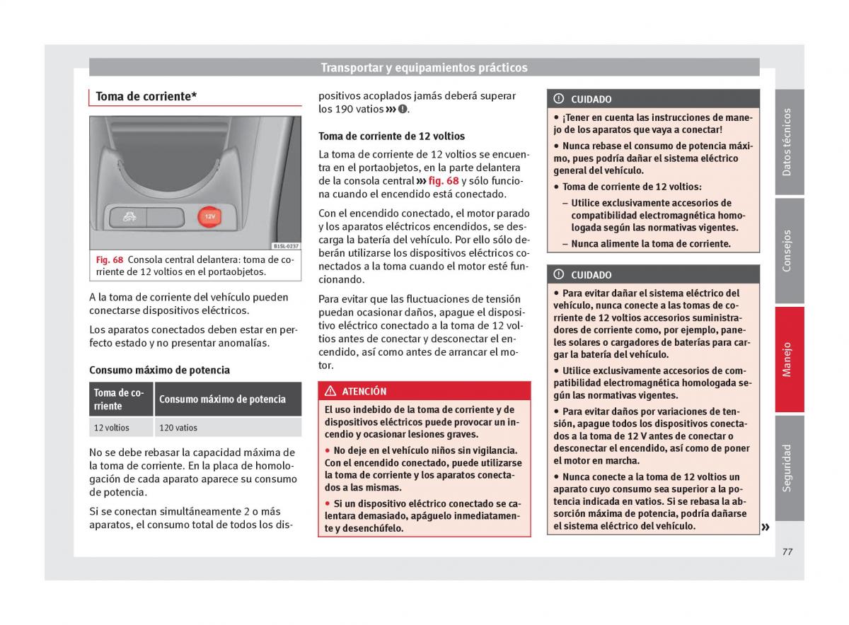 Seat Mii manual del propietario / page 79