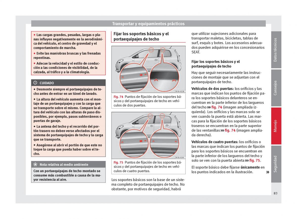 Seat Mii manual del propietario / page 85