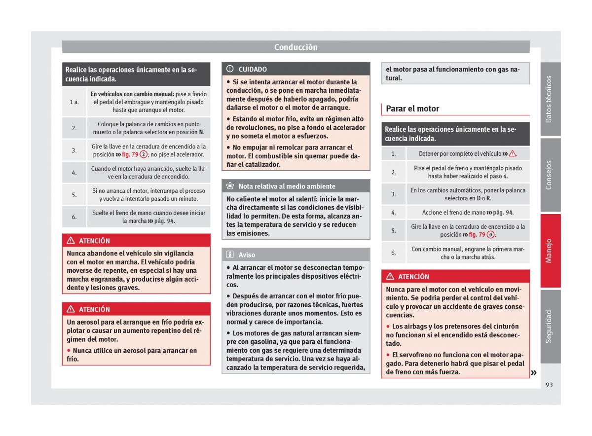 Seat Mii manual del propietario / page 95