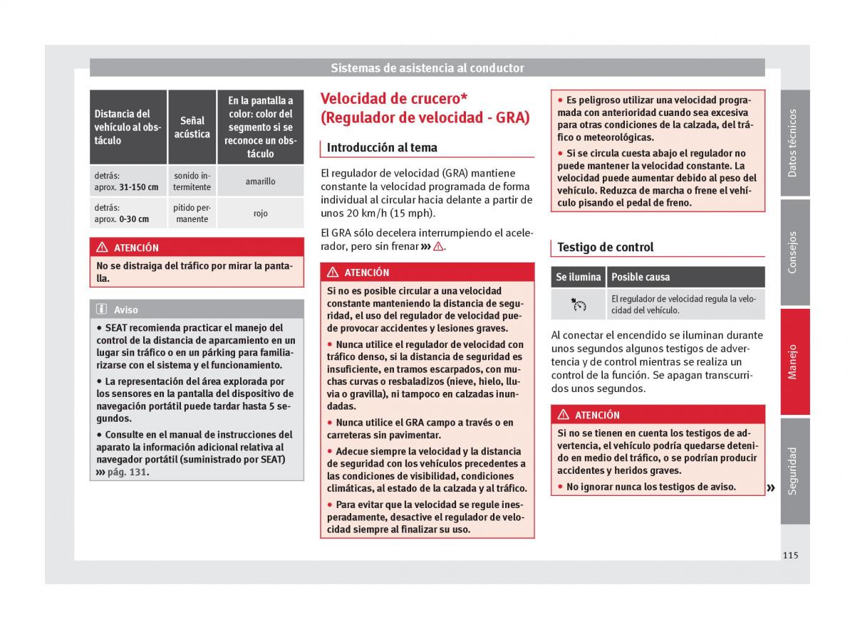 Seat Mii manual del propietario / page 117