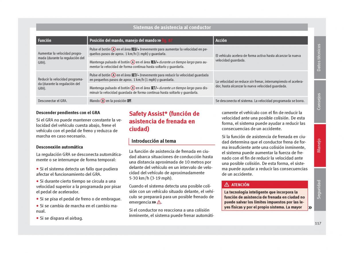 Seat Mii manual del propietario / page 119