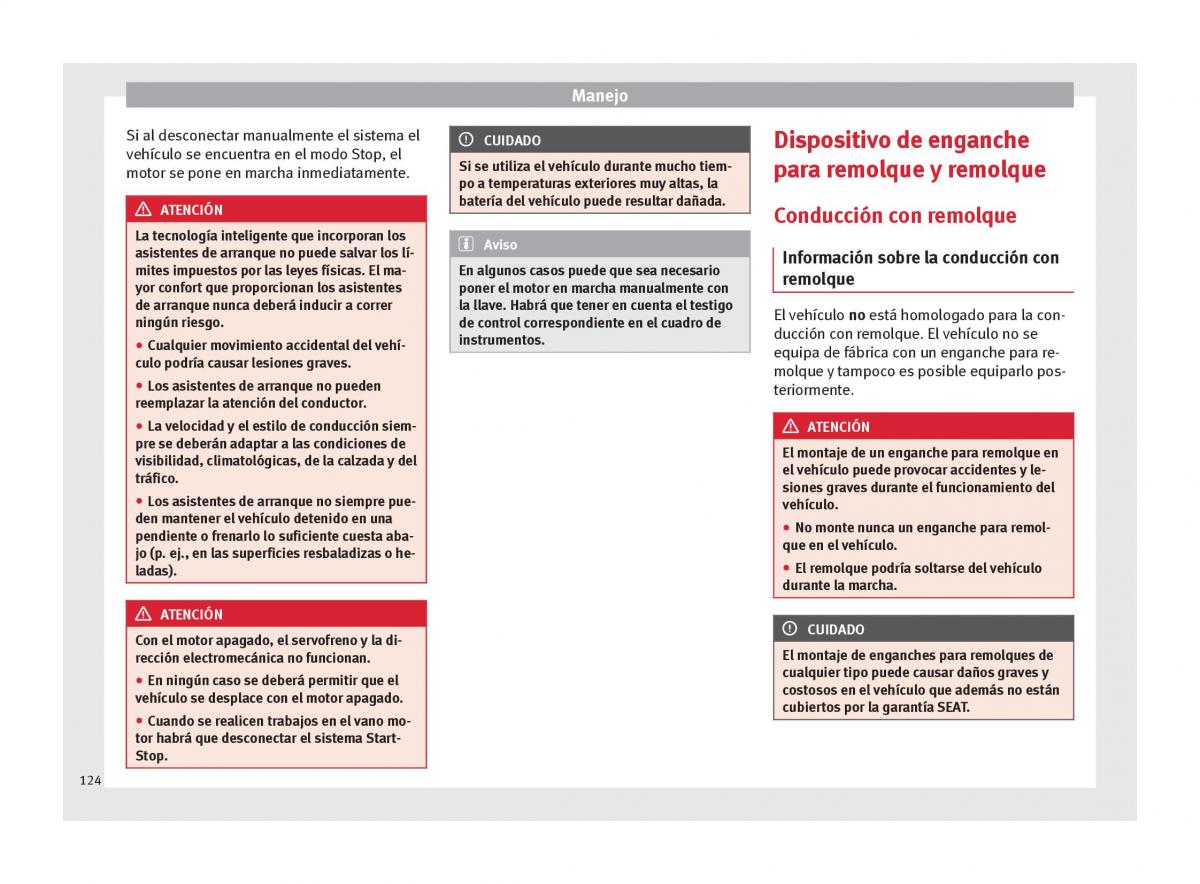 Seat Mii manual del propietario / page 126