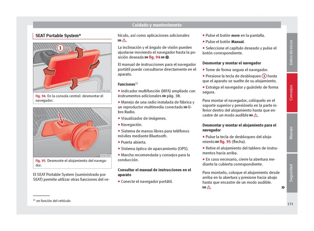 Seat Mii manual del propietario / page 133