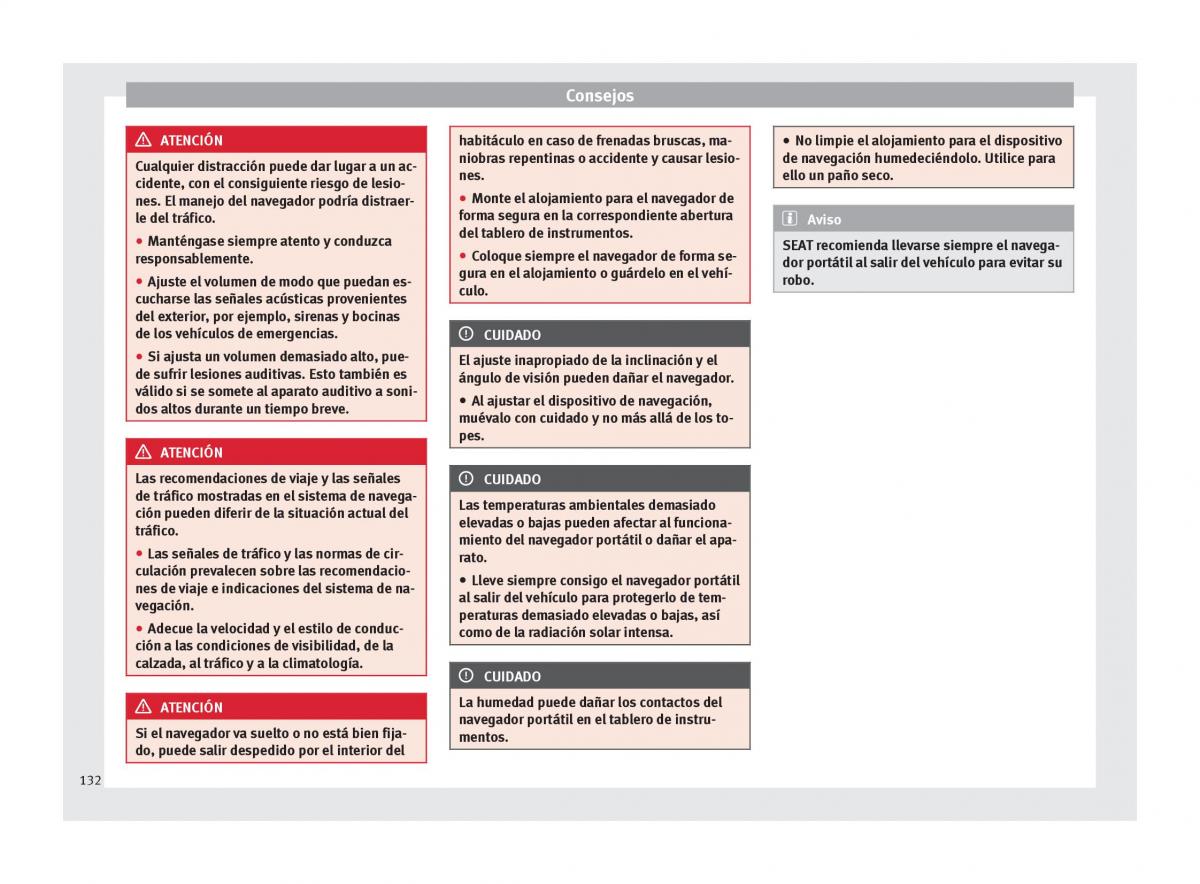 Seat Mii manual del propietario / page 134