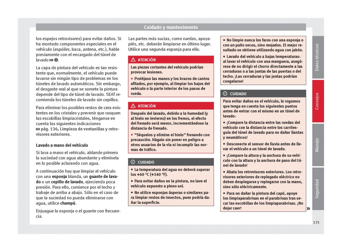 Seat Mii manual del propietario / page 137