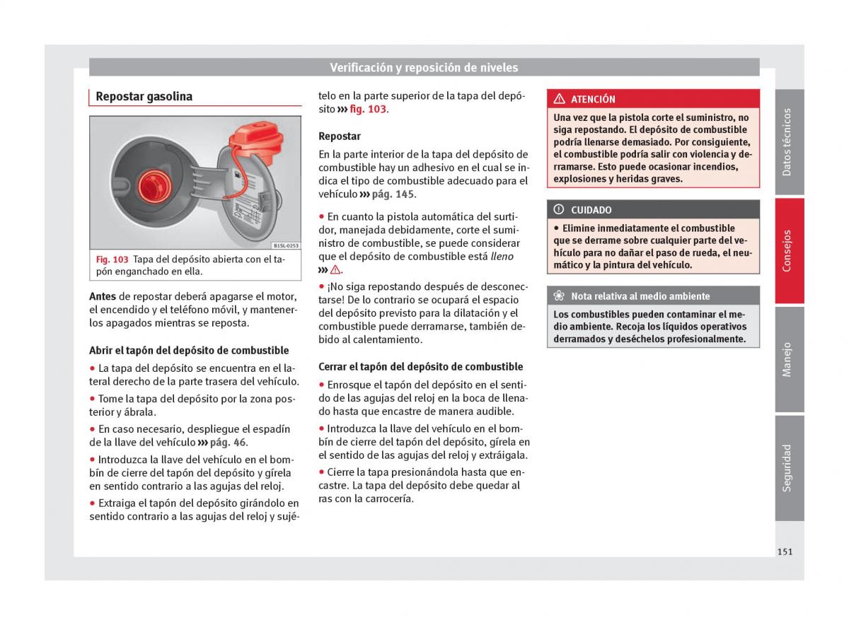 Seat Mii manual del propietario / page 153