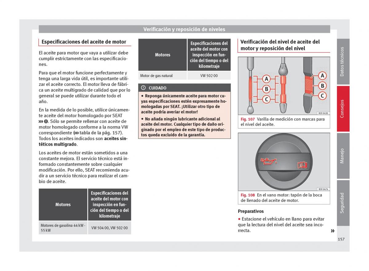 Seat Mii manual del propietario / page 159