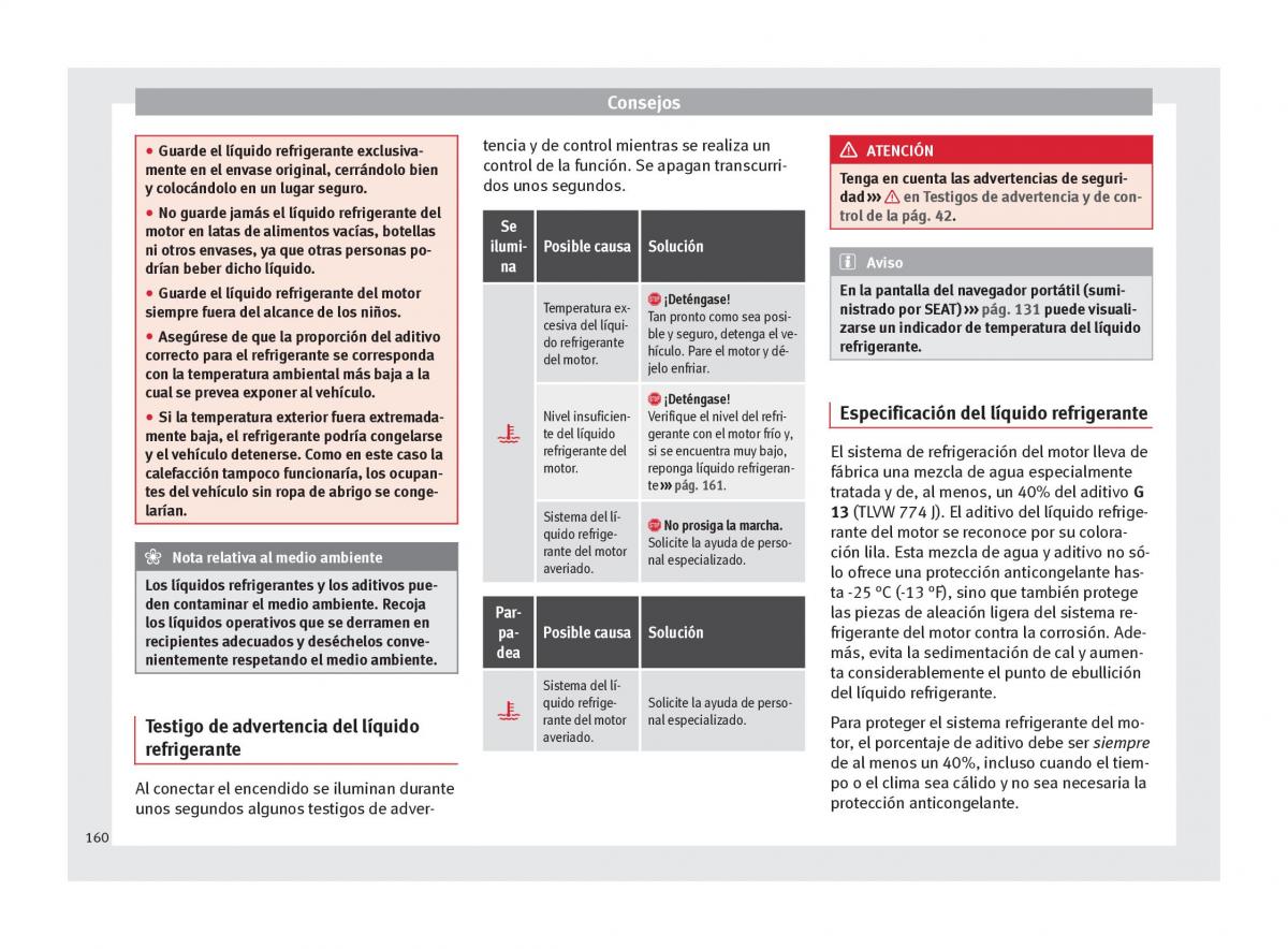 Seat Mii manual del propietario / page 162