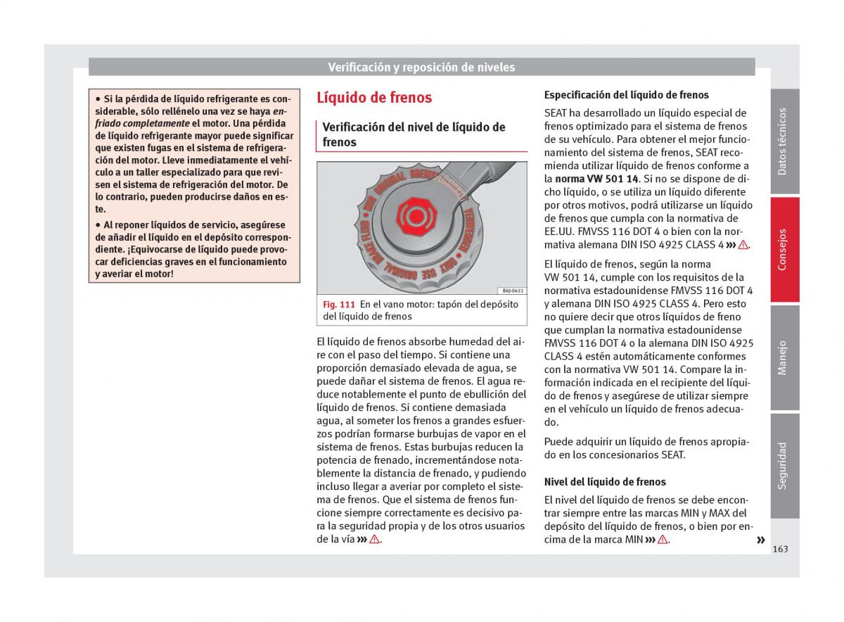 Seat Mii manual del propietario / page 165