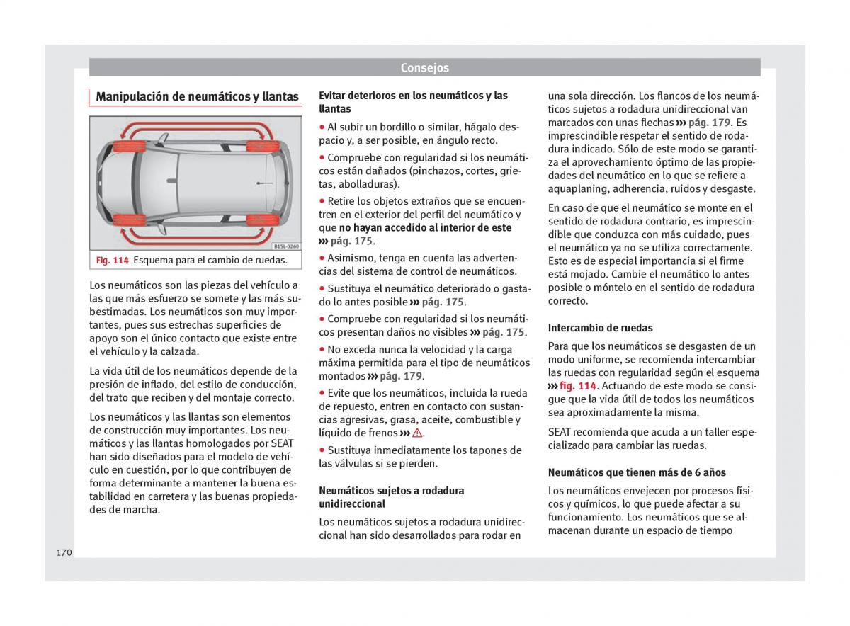 Seat Mii manual del propietario / page 172