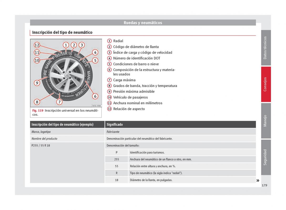 Seat Mii manual del propietario / page 181