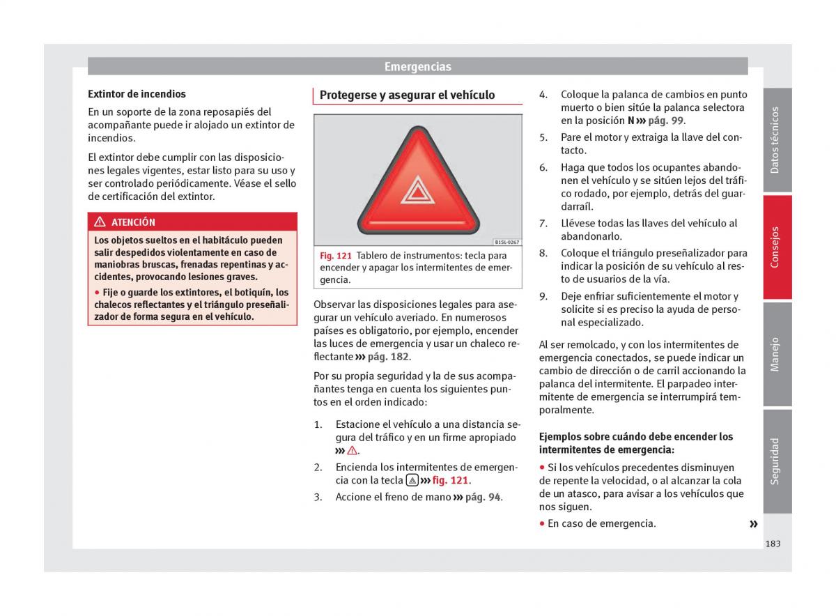 Seat Mii manual del propietario / page 185