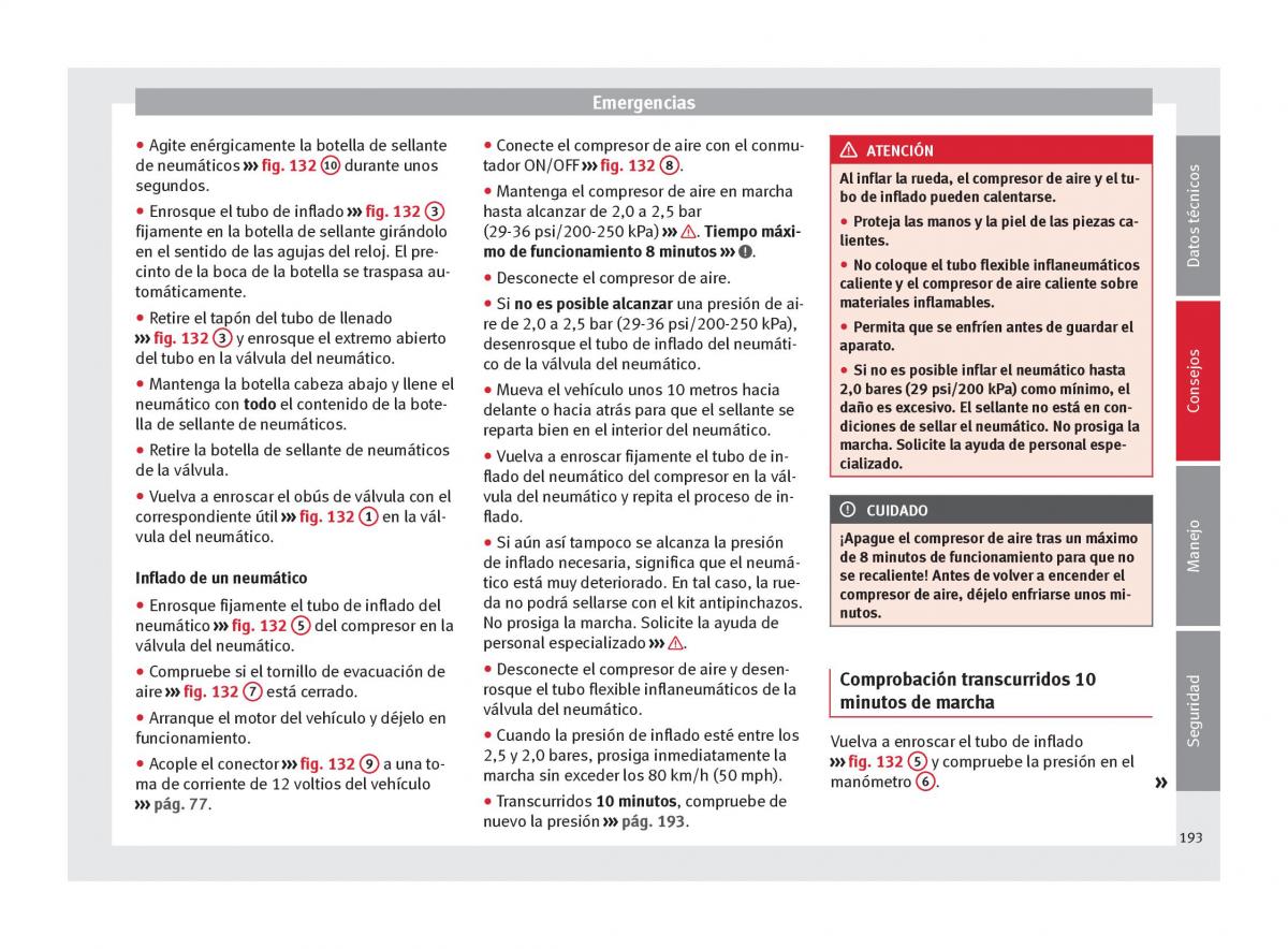 Seat Mii manual del propietario / page 195